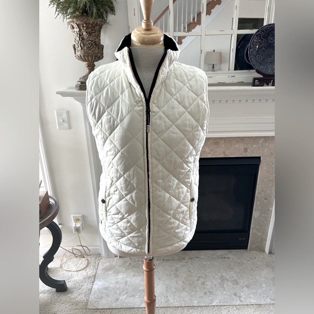 Ralph Lauren Off White Reversible Quilted Vest